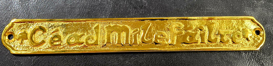 Liffey Artefacts Cead Mile Fáilte Brass Sign