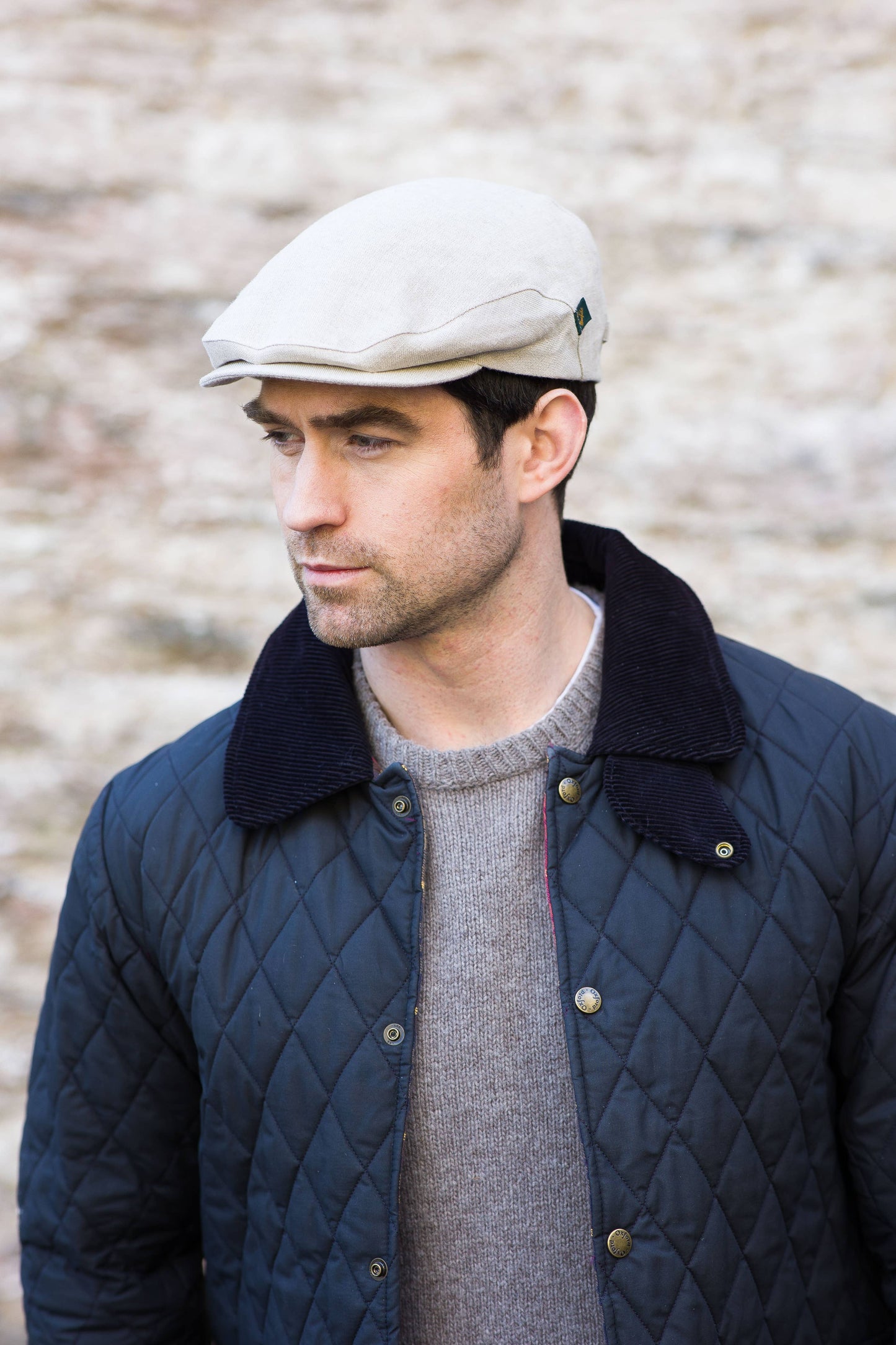 Mucros Trinity Linen Natural Cap