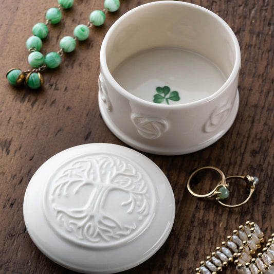 Belleek Classic Tree of Life Trinket Box