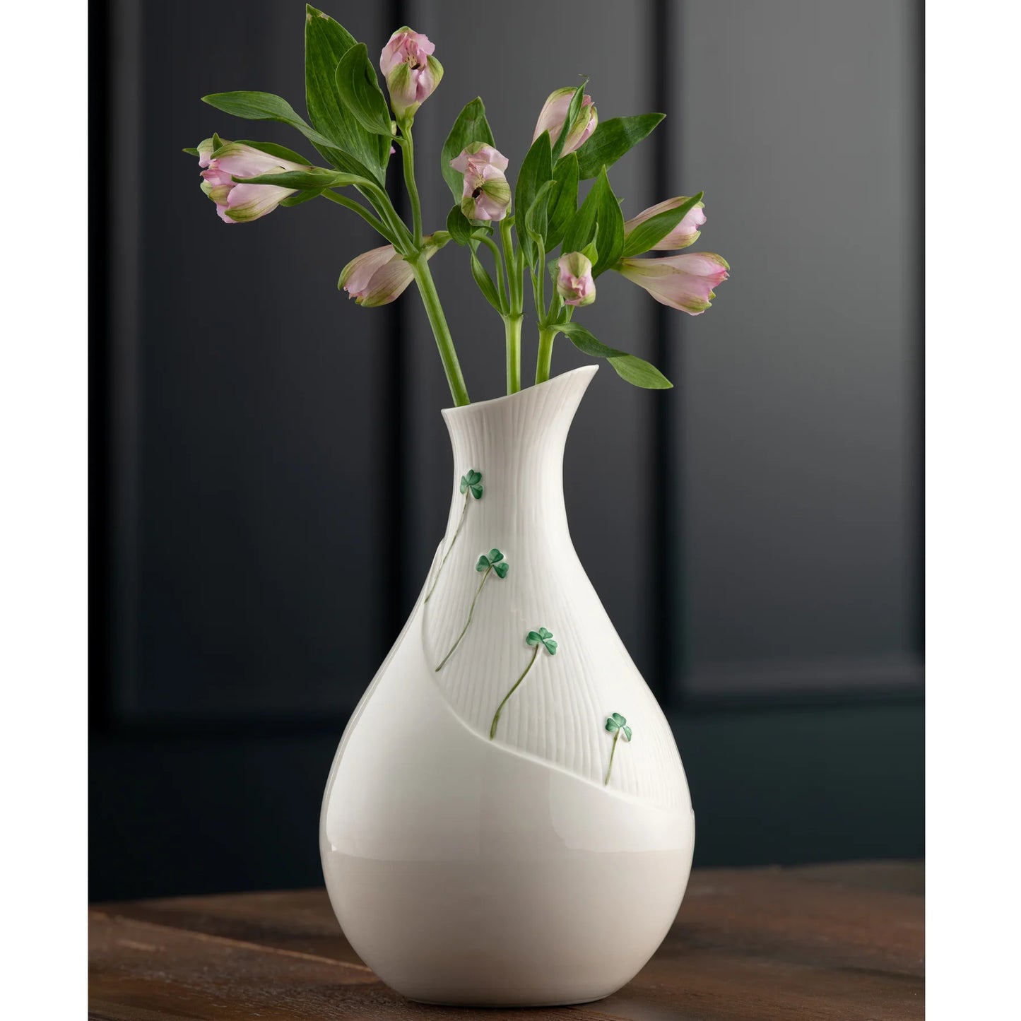 Belleek Classic Shamrock Meadow 10" Vase
