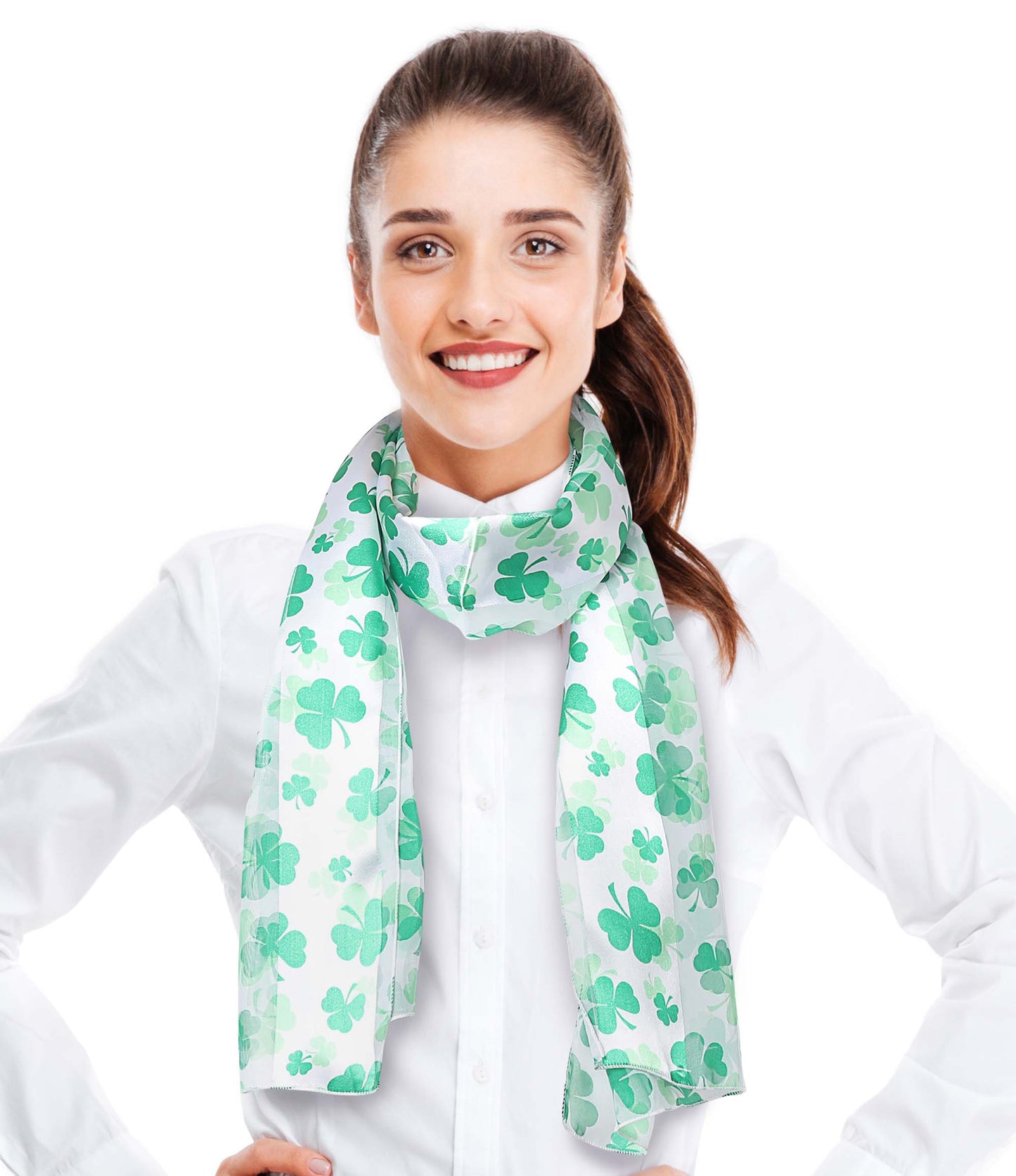 St. Patrick's Day Theme Scarf - Silk Feeling Scarf