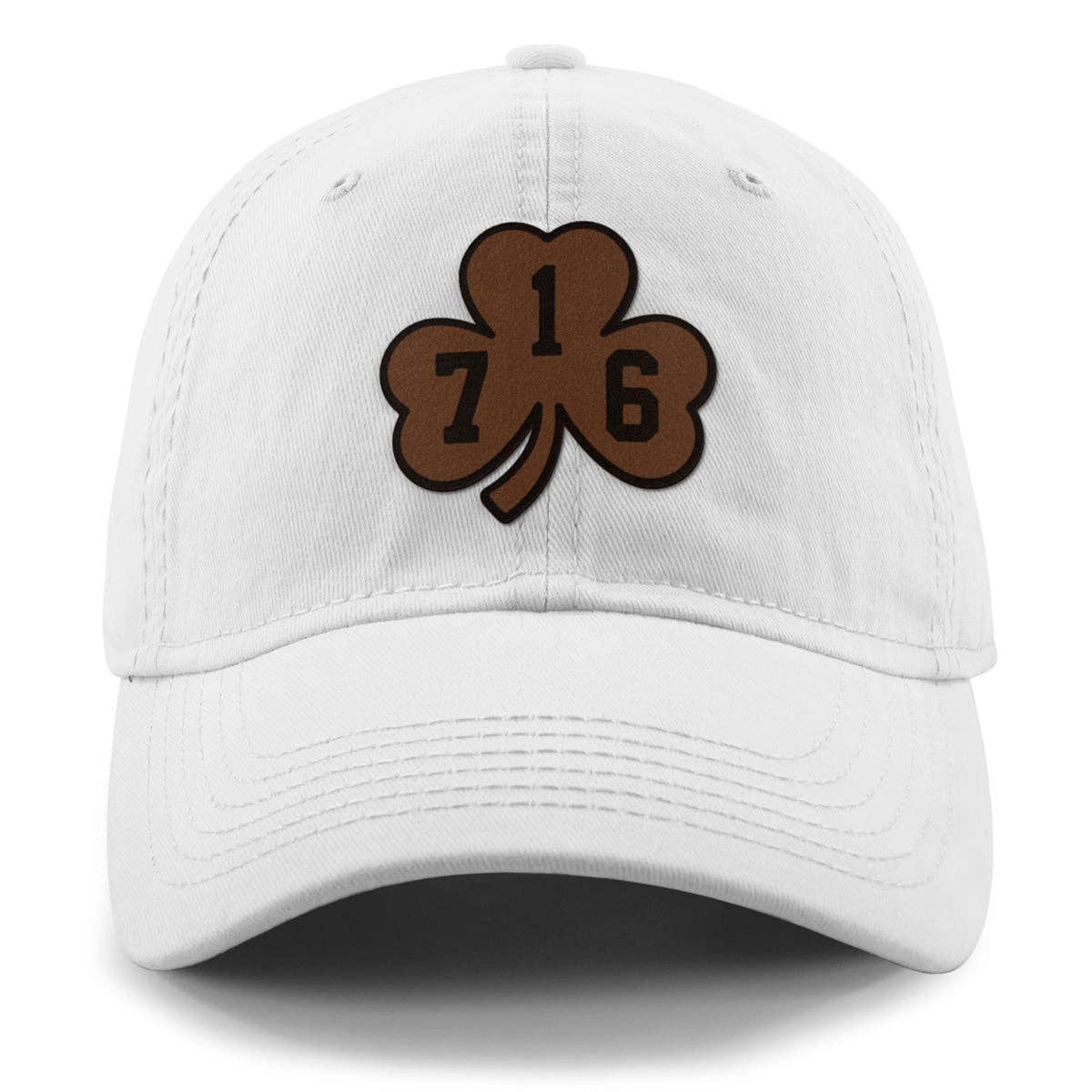 Buffalo 716 Shamrock Leather Patch Dad Hat