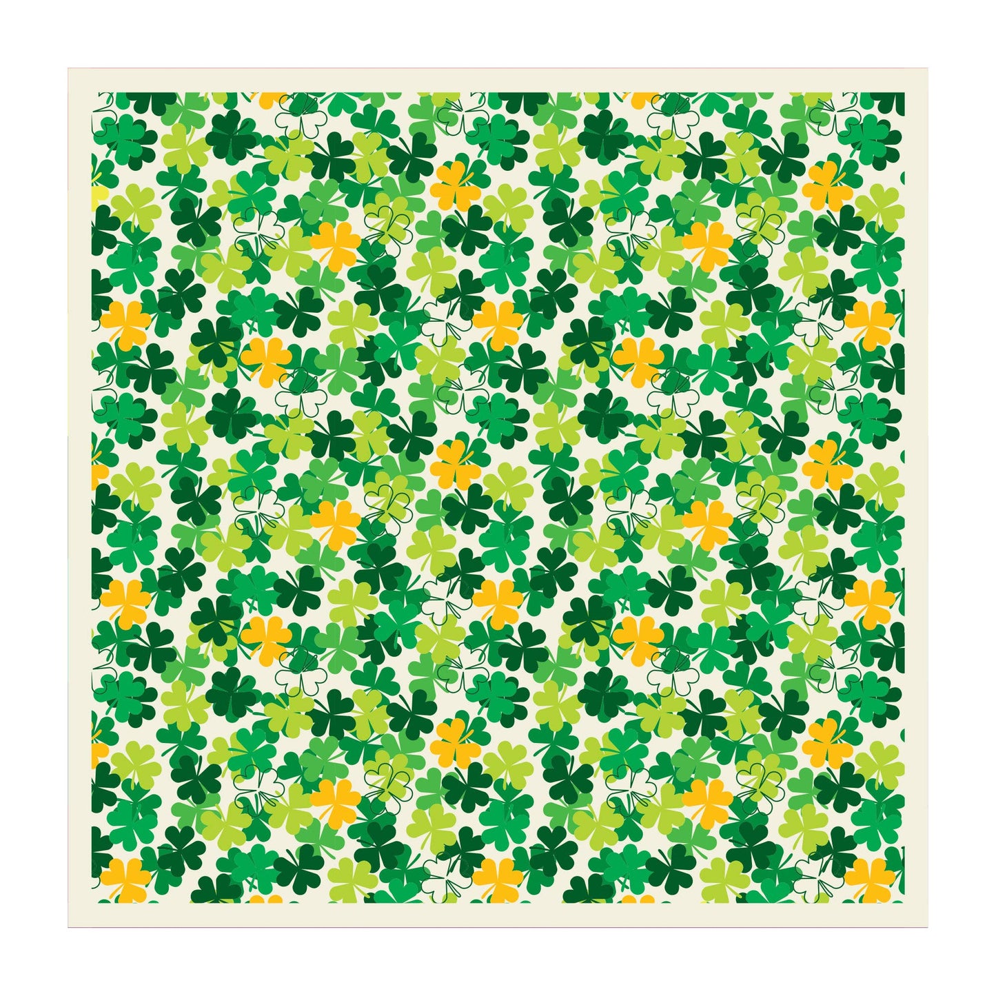 Multi Shamrock 35" x 35" Square Silk Feel Scarf