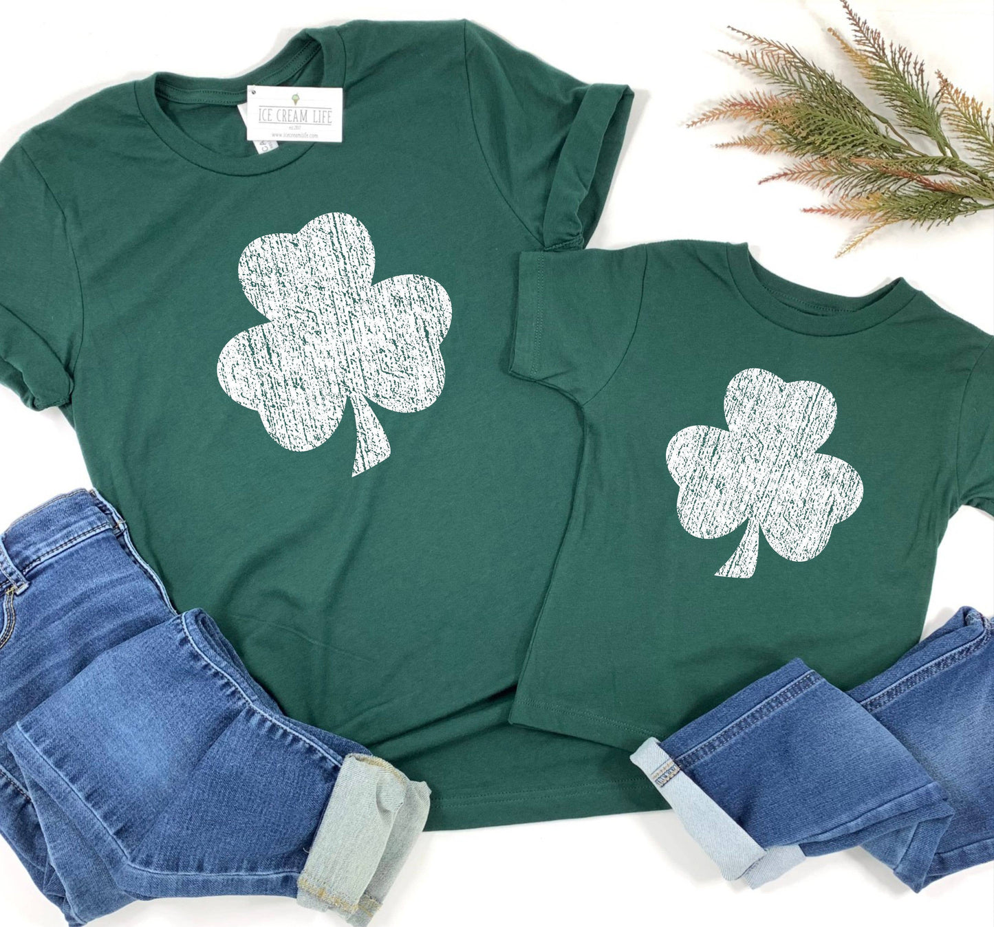 SHAMROCK SHIRT KIDS CHILD ST PATRICKS DAY MOM AND KIDS MATCH