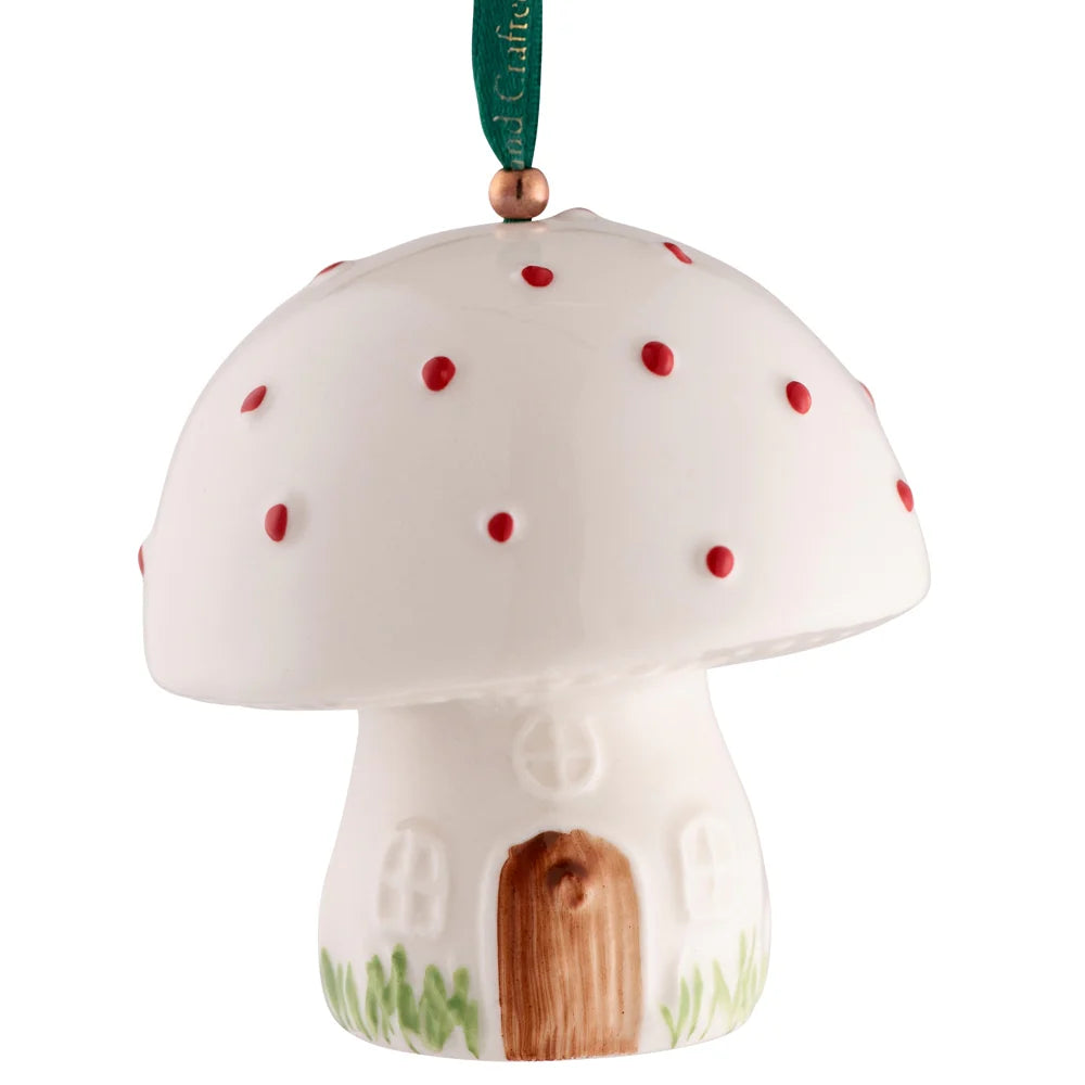 Belleek Toadstool Ornament