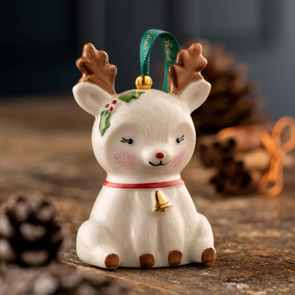 Belleek Reindeer Ornament