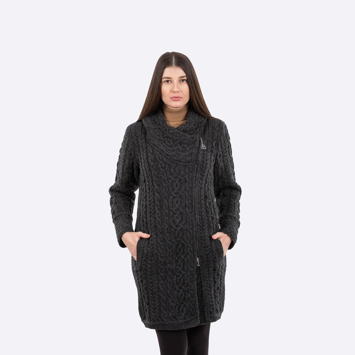 Cable Knit Aran Coat - 2 Color Variations