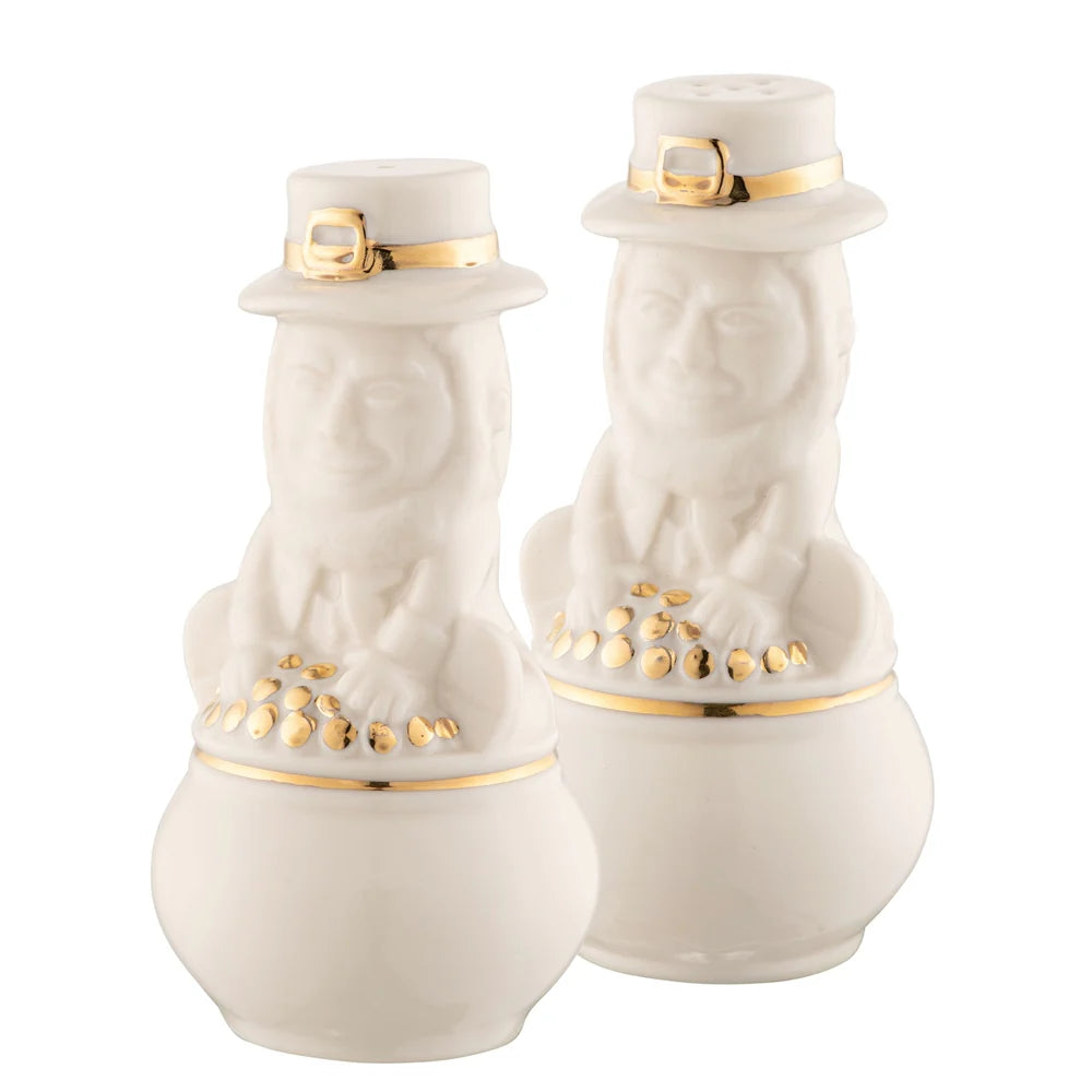 Belleek Leprechaun Salt & Pepper Shakers