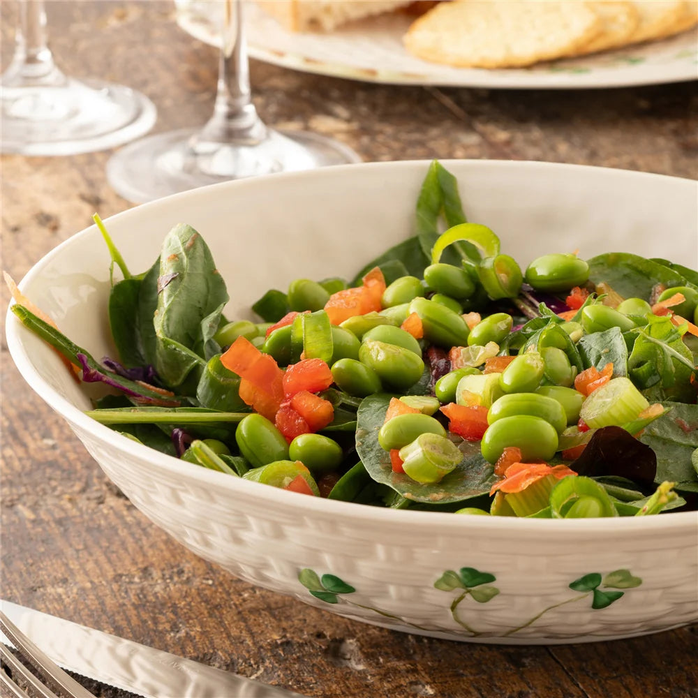 Belleek Shamrock Pasta Bowl