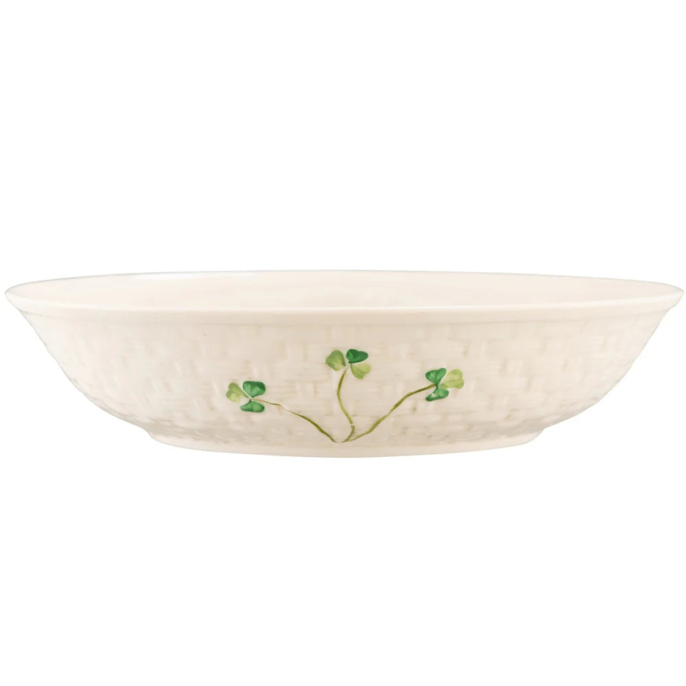 Belleek Shamrock Pasta Bowl