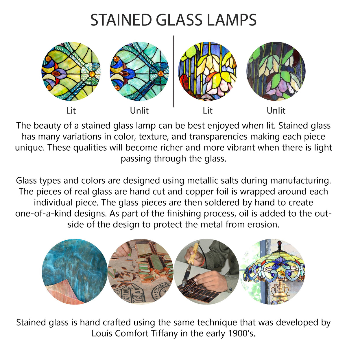 14" Celtic Pathways Stained Glass Amber Table Lamp