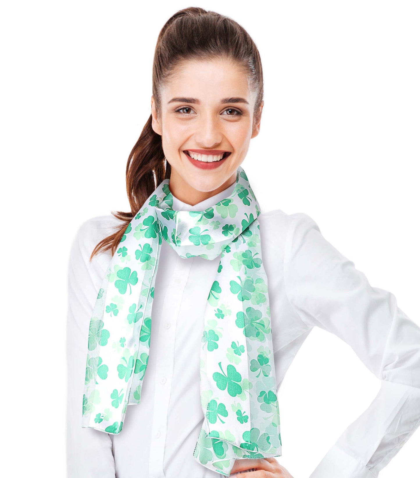 St. Patrick's Day Theme Scarf - Silk Feeling Scarf