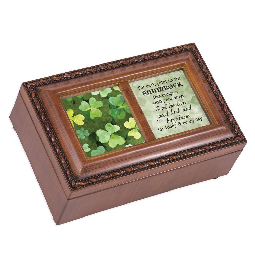 Shamrock Health Luck Happiness Music Box