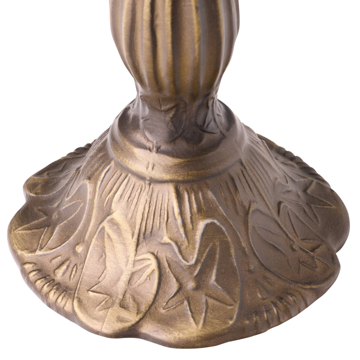 14" Celtic Pathways Stained Glass Amber Table Lamp