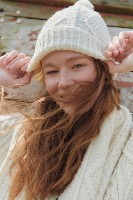 Kinard Aran Ski Hat - Cream