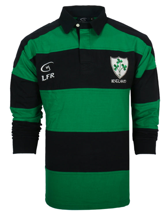 Navy Kelly Long Sleeve Striped Rugby