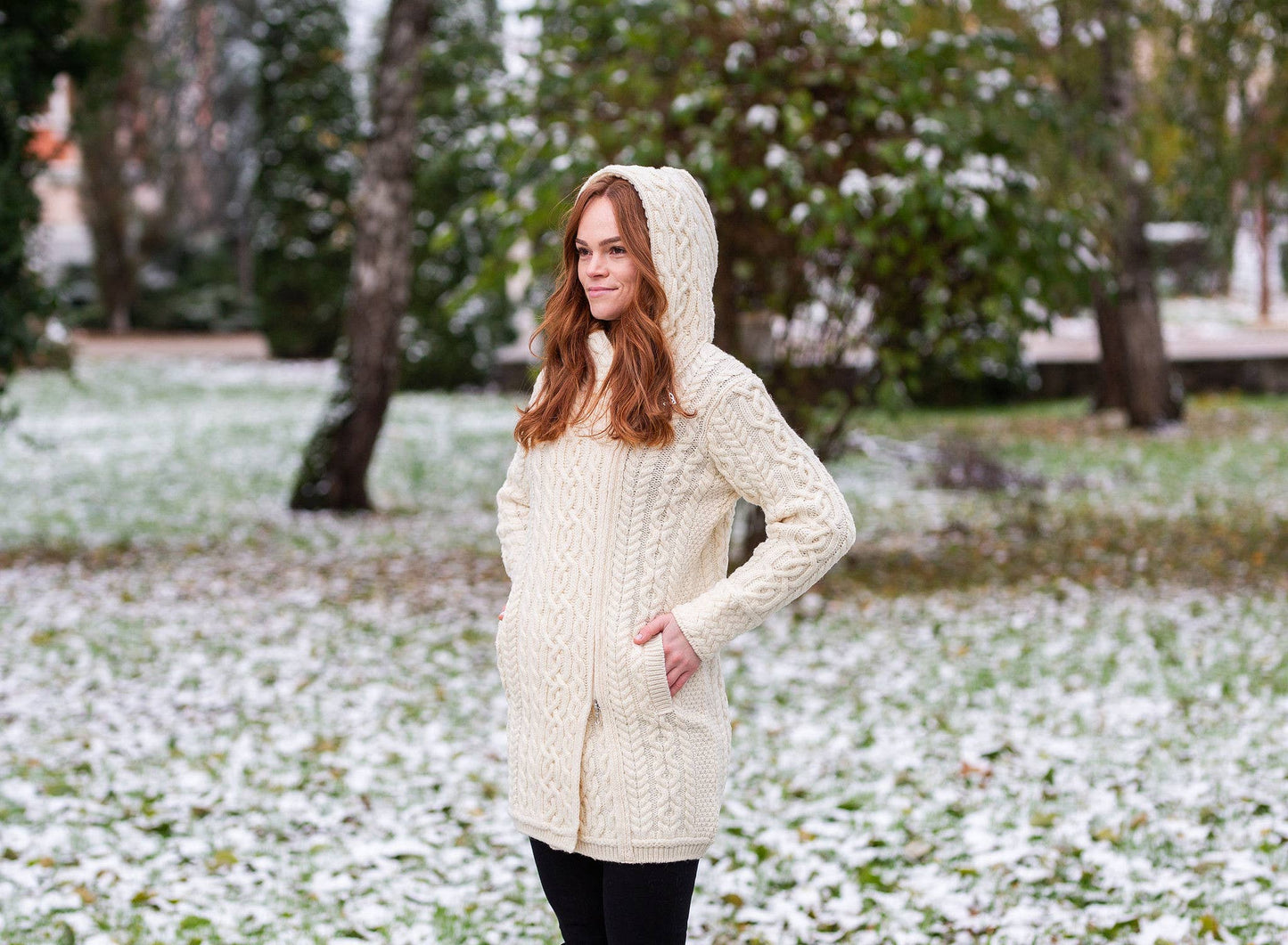 Cable Knit Aran Coat - 2 Color Variations