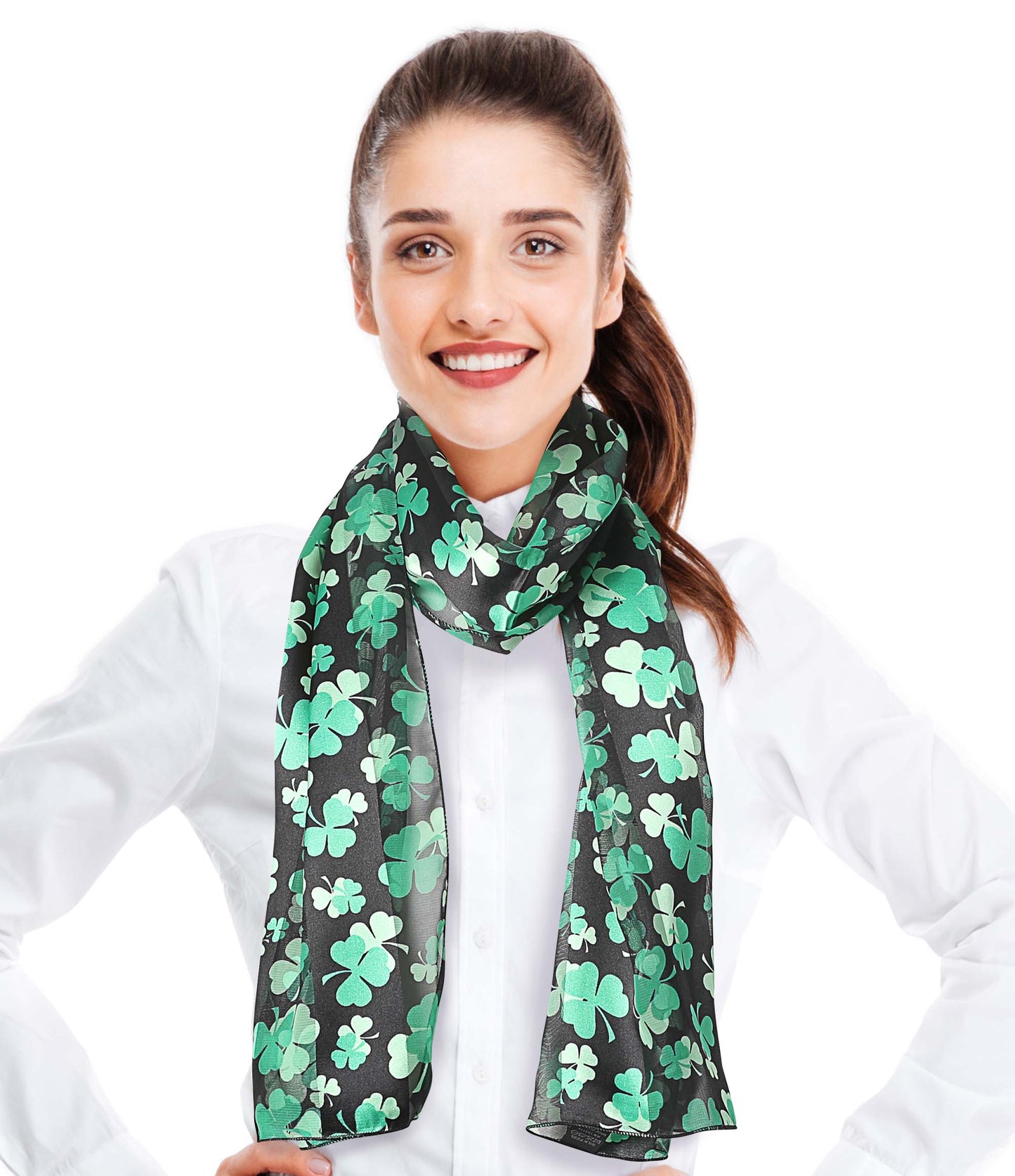 St. Patrick's Day Theme Scarf - Silk Feeling Scarf