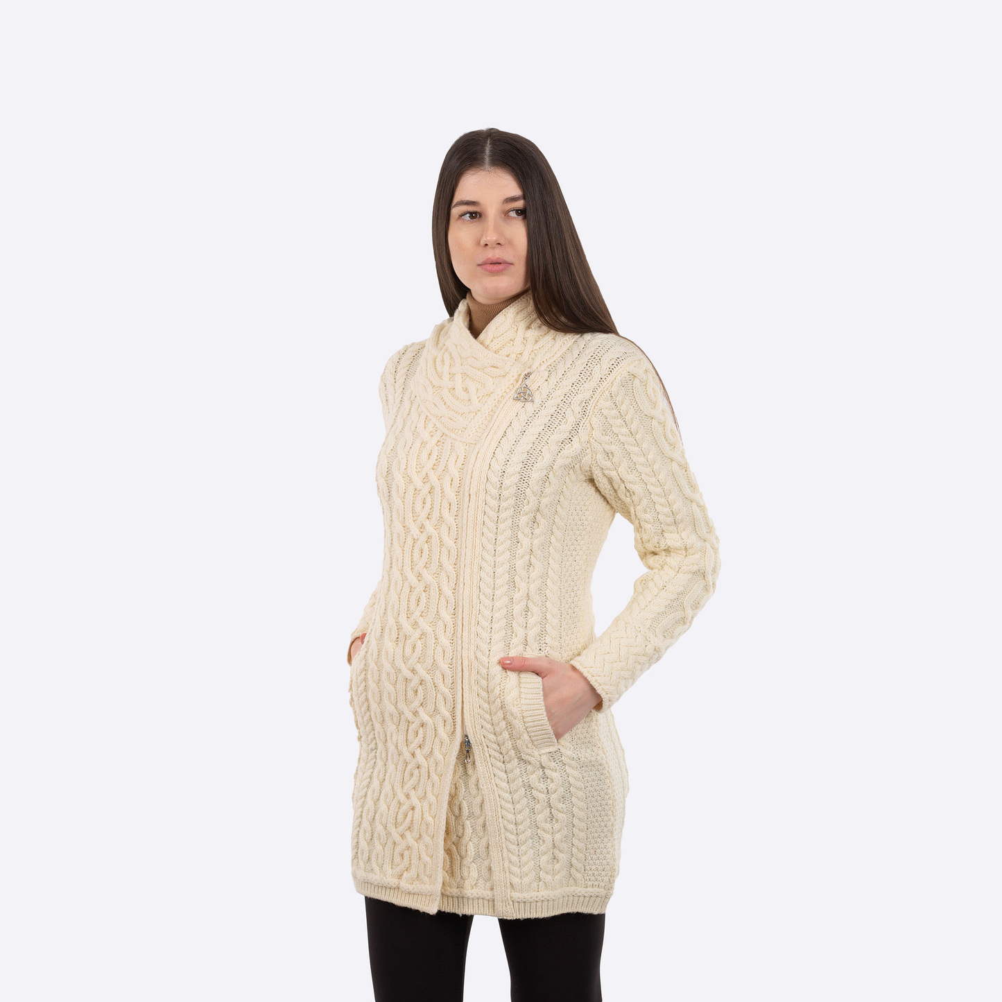 Cable Knit Aran Coat - 2 Color Variations