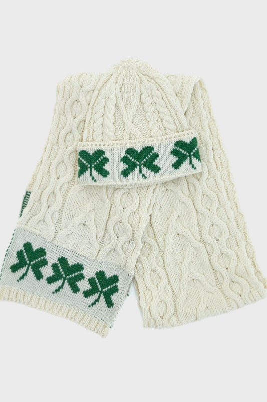 Aran Woolen Mills Shamrock Knit Hat