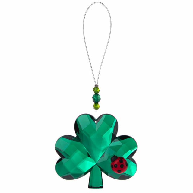 Ganz Crystal Expressions Lucky Ladybug Shamrock Ornament