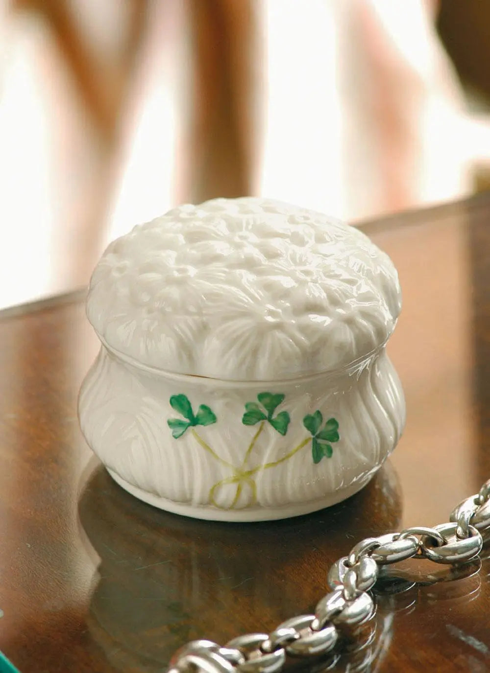 Belleek Classic Daisy Trinket Box