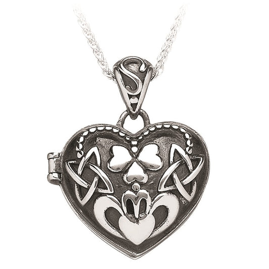Oxidized Heart Sham Locket