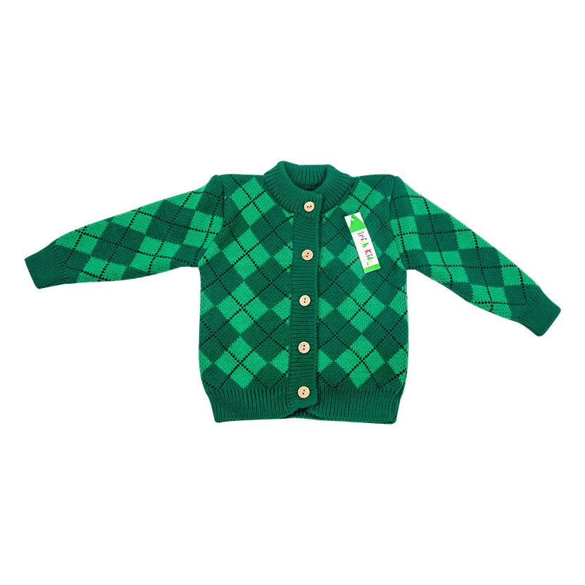 Kids Irish Argyle Sweater