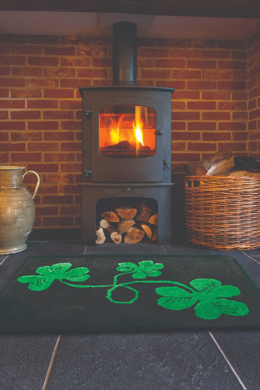 Shamrocks Hearth Rug - Green/Green