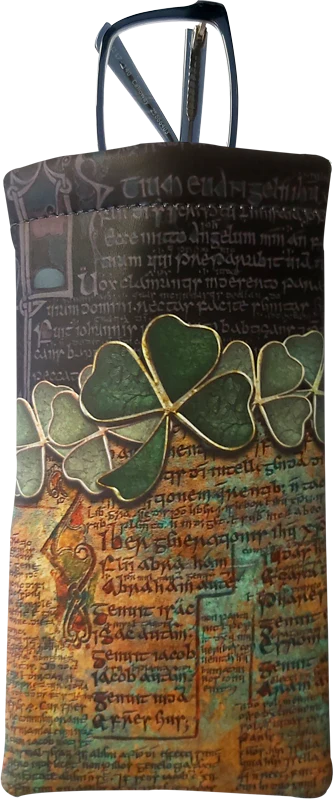 Celtic Eyeglass pouch-Celtic Shamrock