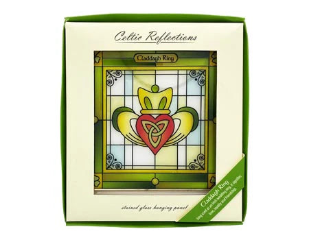 Claddagh Ring-Celtic Reflections glass panel