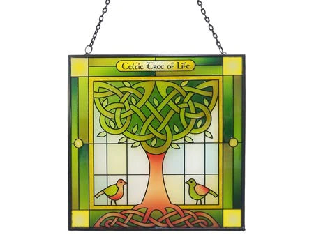 Tree of Life-Celtic Reflections glass panel