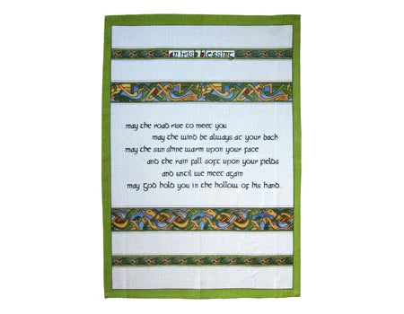 Irish Weave  Blessing Tea Towel & Pot Holder