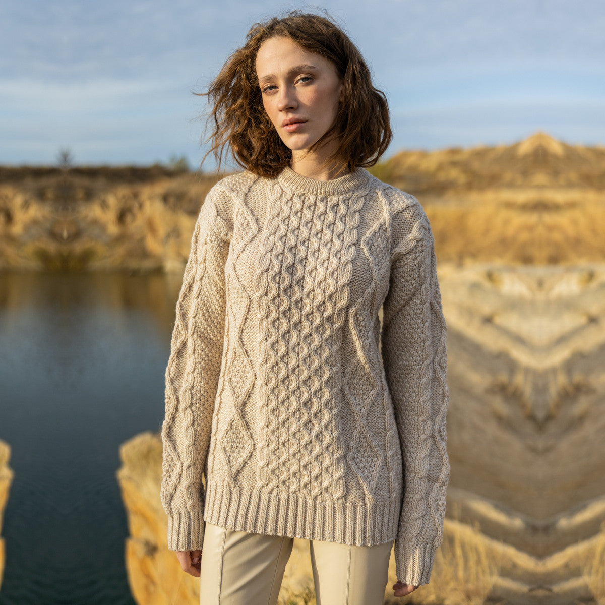 Saol Fisherman Cable Sweater
