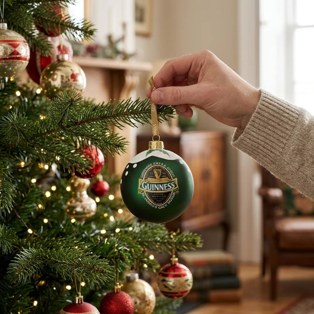 Guinness Official Merchandise Ireland Bauble - Glass Finish
