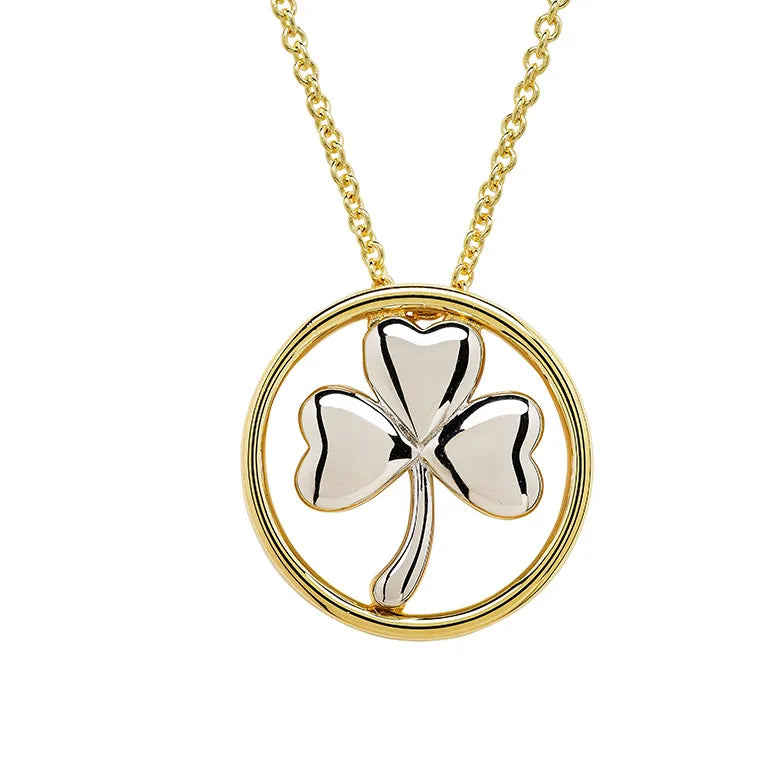 Shanore 14kt Gold Vermeil Celtic Shamrock Necklace