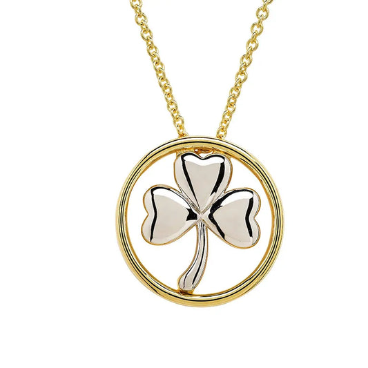 Shanore 14kt Gold Vermeil Celtic Shamrock Necklace