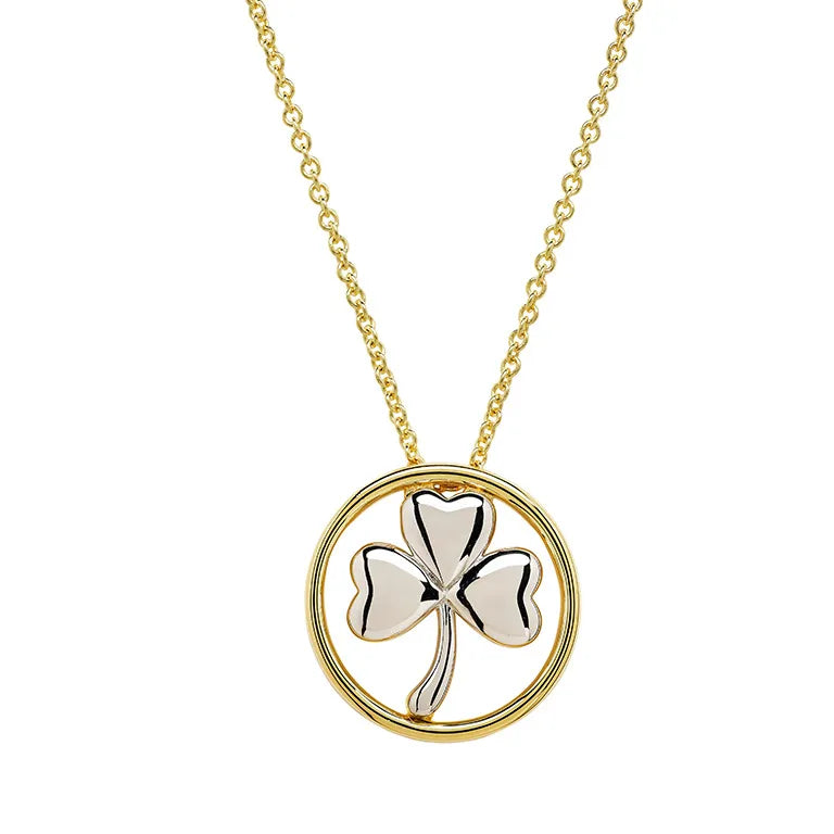 Shanore 14kt Gold Vermeil Celtic Shamrock Necklace