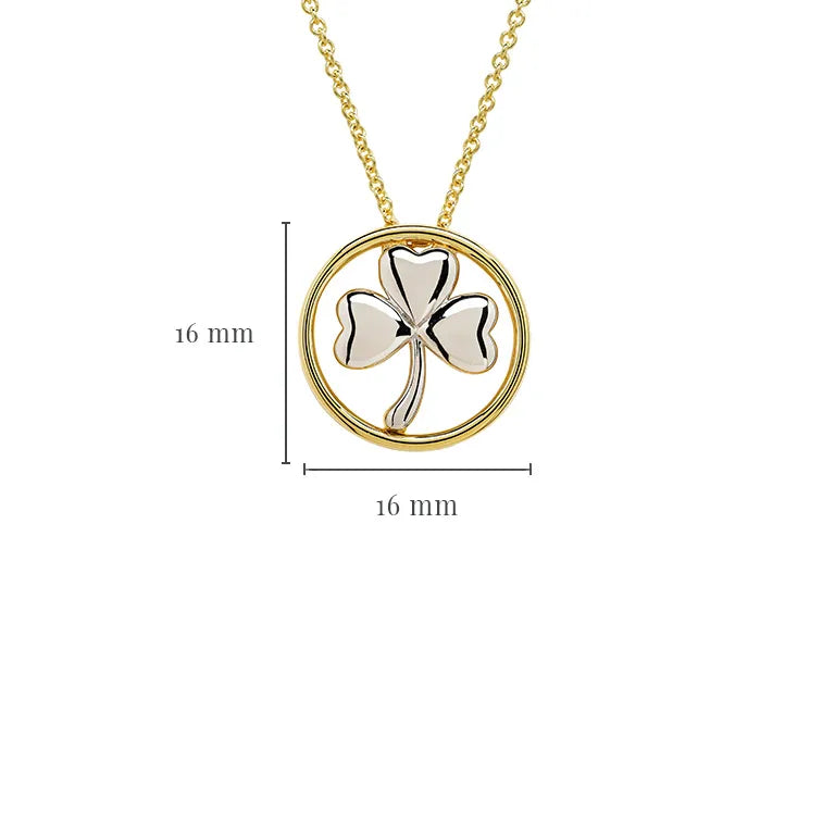 Shanore 14kt Gold Vermeil Celtic Shamrock Necklace