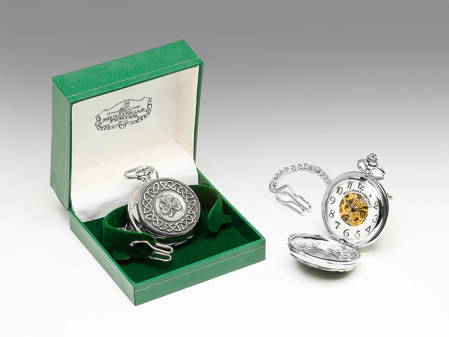 Mullingar Pewter Mechanical Pocket Watch