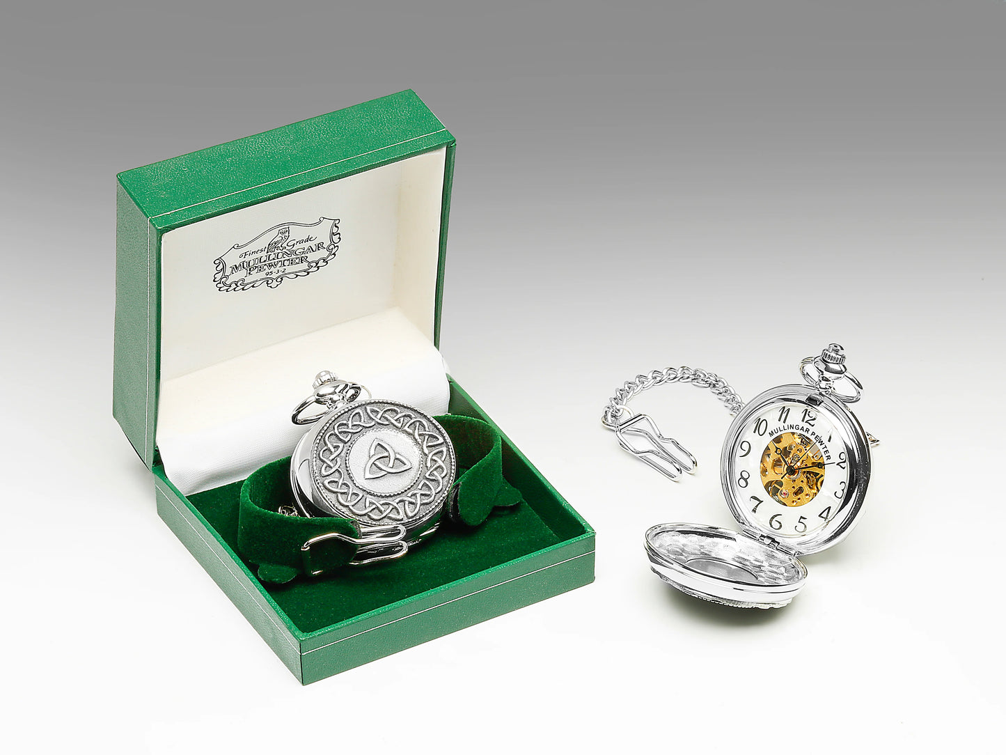 Mullingar Pewter Mechanical Pocket Watch