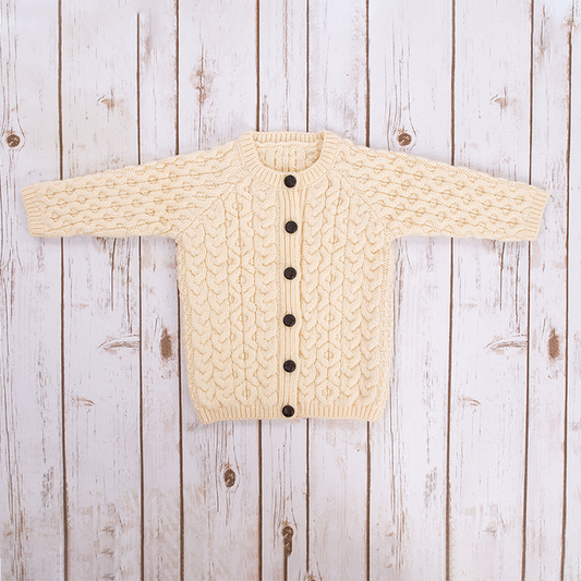 Kids Aran Cardigan Sweater