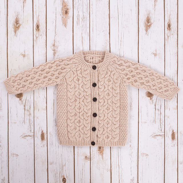 Kids Aran Cardigan Sweater