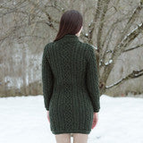 Cable Knit Side Zip Long Cardigan