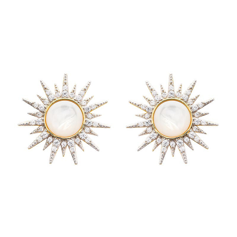 Shanore 14KT Gold Vermeil Sun Stud earrings