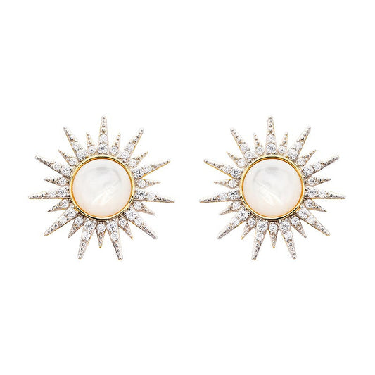 Shanore 14KT Gold Vermeil Sun Stud earrings