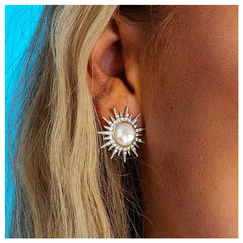 Shanore 14KT Gold Vermeil Sun Stud earrings