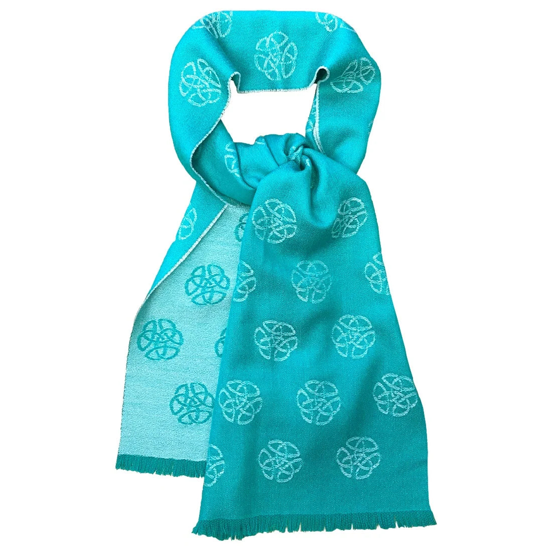 Patrick Francis Celtic Knot Wool Scarf in Spectra Green