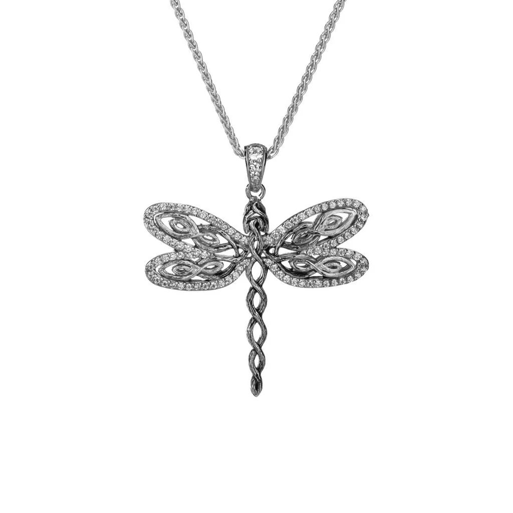 Keith Jack Barked Dragonfly Pendant