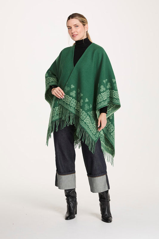 Aran Shawl with Celtic Swirl